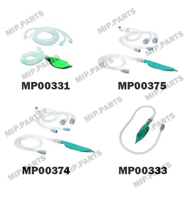 MP00331, MP00333, MP00374, MP00375 Дыхательный контур наркозного аппарата, гладкоствольный, одноразовый