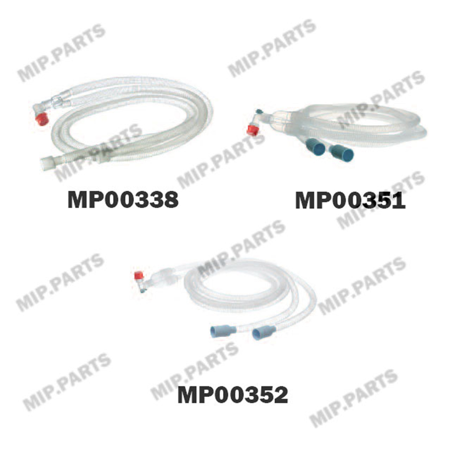 MP00338, MP00351, MP00352 Дыхательных контуров аппарата ИВЛ, одноразовый, гладкоствольный